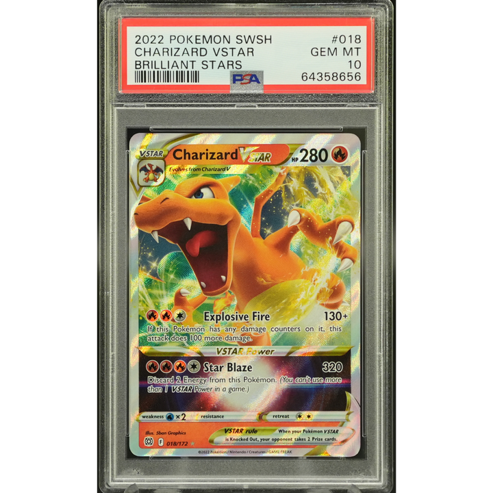Charizard Vstar 018/172 Brilliant Stars - 2022 Pokemon - PSA 10