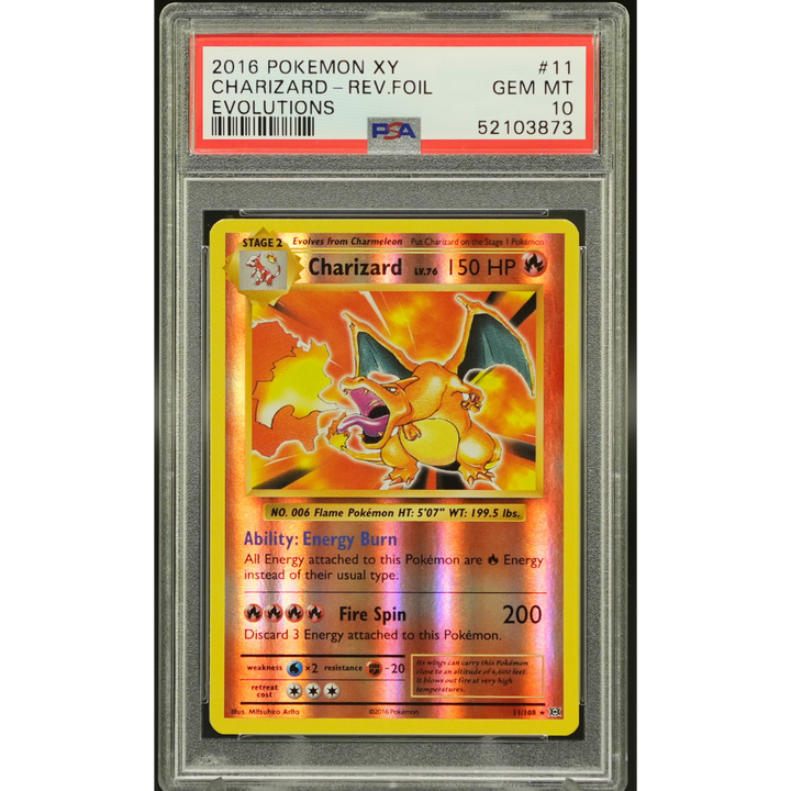 Charizard 11/108 Reverse Evolutions XY - 2016 Pokemon - PSA 10