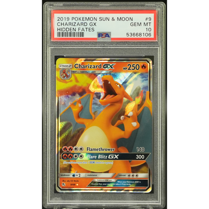 Charizard GX 9/68 Hidden Fates - 2019 Pokemon - PSA 10