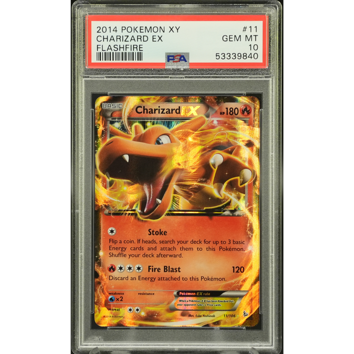Charizard EX 11/106 Flashfire - 2014 Pokemon - PSA 10