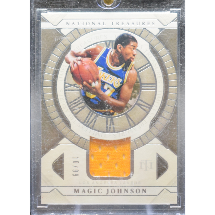 2021 Panini National Treasures Basketball - Magic Johnson TTM-MJN - Timeless Treasures /99