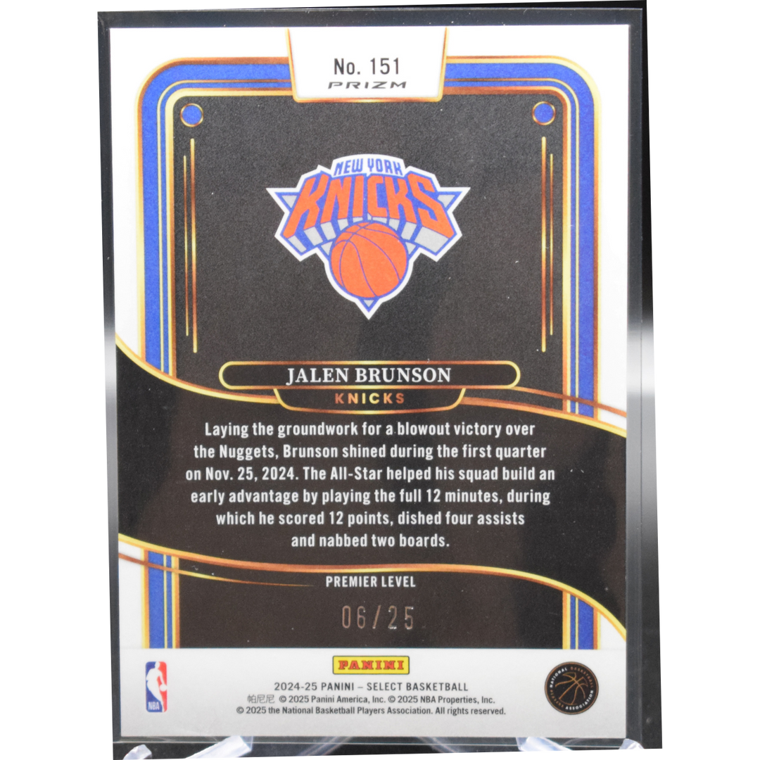 2024 Panini Select Basketball - Jalen Brunson 151 - Select tie dye /25
