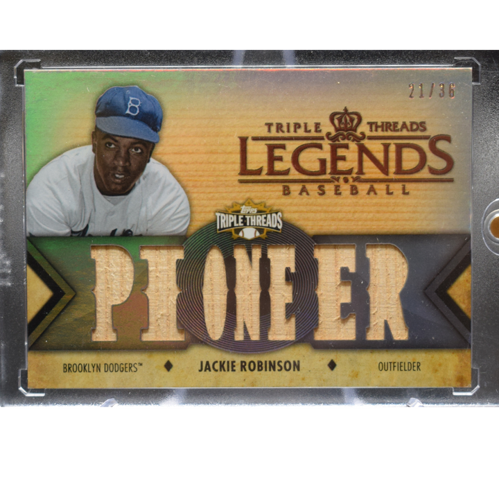 2012 Topps Triple Threads Baseball - Jackie Robinson TTRL-13 - Legends Mem /36