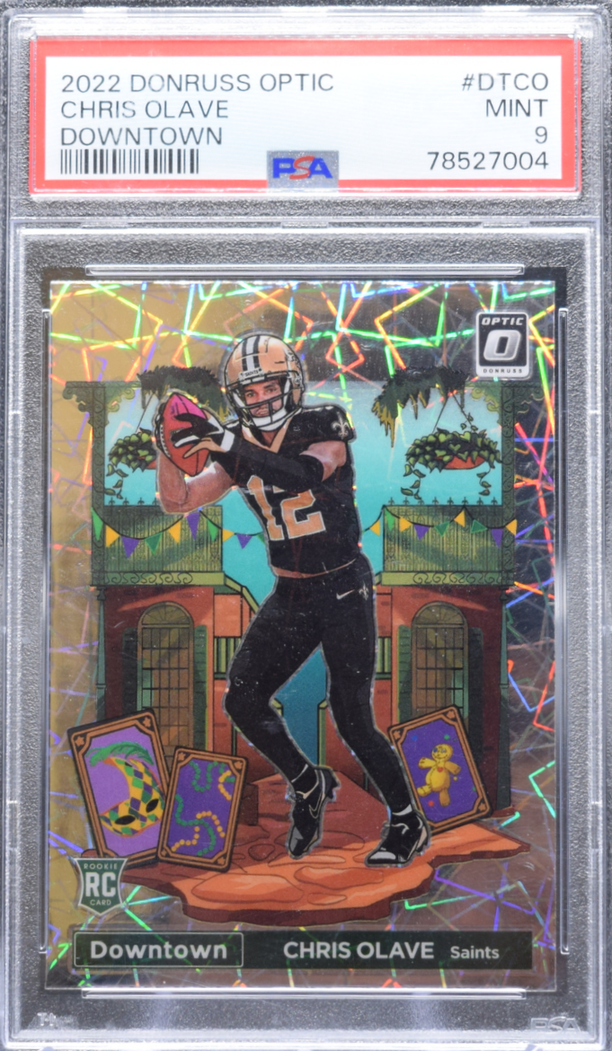 2022 Panini Donruss Optic - Chris Olave DT-CO - Downtown - PSA 9
