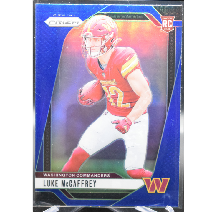 2024 Panini Prizm Football - Luke Mccaffrey 367 - Blue SSP