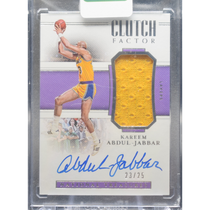 2018 Panini National Treasures Basketball - Kareem Abdul-Jabbar CF-KAJ - Clutch Factor Auto /25