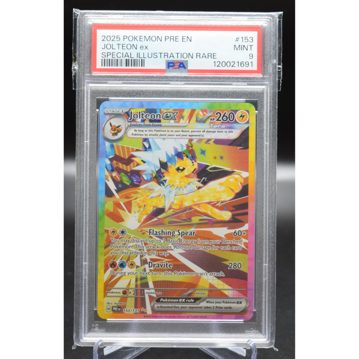 Jolteon ex 153/131 Special Illustration Rare Prismatic Evolutions - 2025 Pokemon - PSA 9