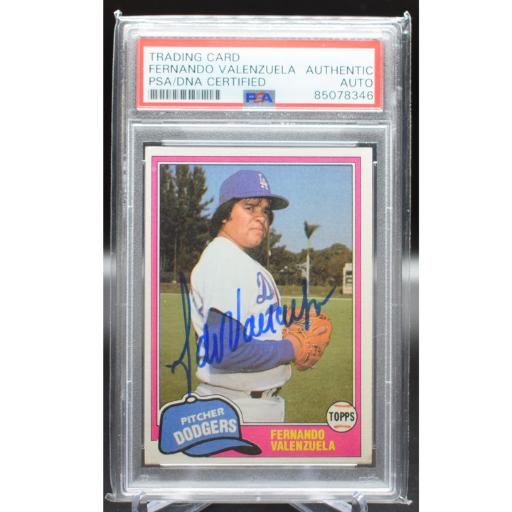 1981 Topps Baseball - Fernando Valenzuela 850 - PSA Authentic Auto
