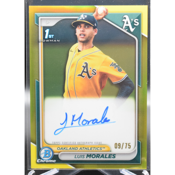 2024 Topps Bowman Chrome - Luis Morales CPA-LM - 1st Bowman Yellow Auto /75