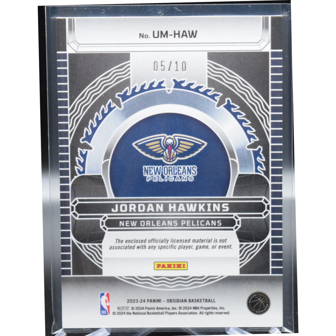 2023 Panini Obsidian Basketball - Jordan HawkinsUM-HAV - Unbreakable Mem /10
