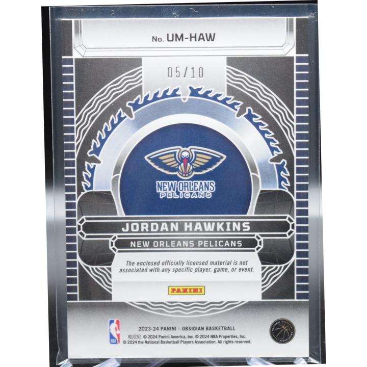 2023 Panini Obsidian Basketball - Jordan HawkinsUM-HAV - Unbreakable Mem /10