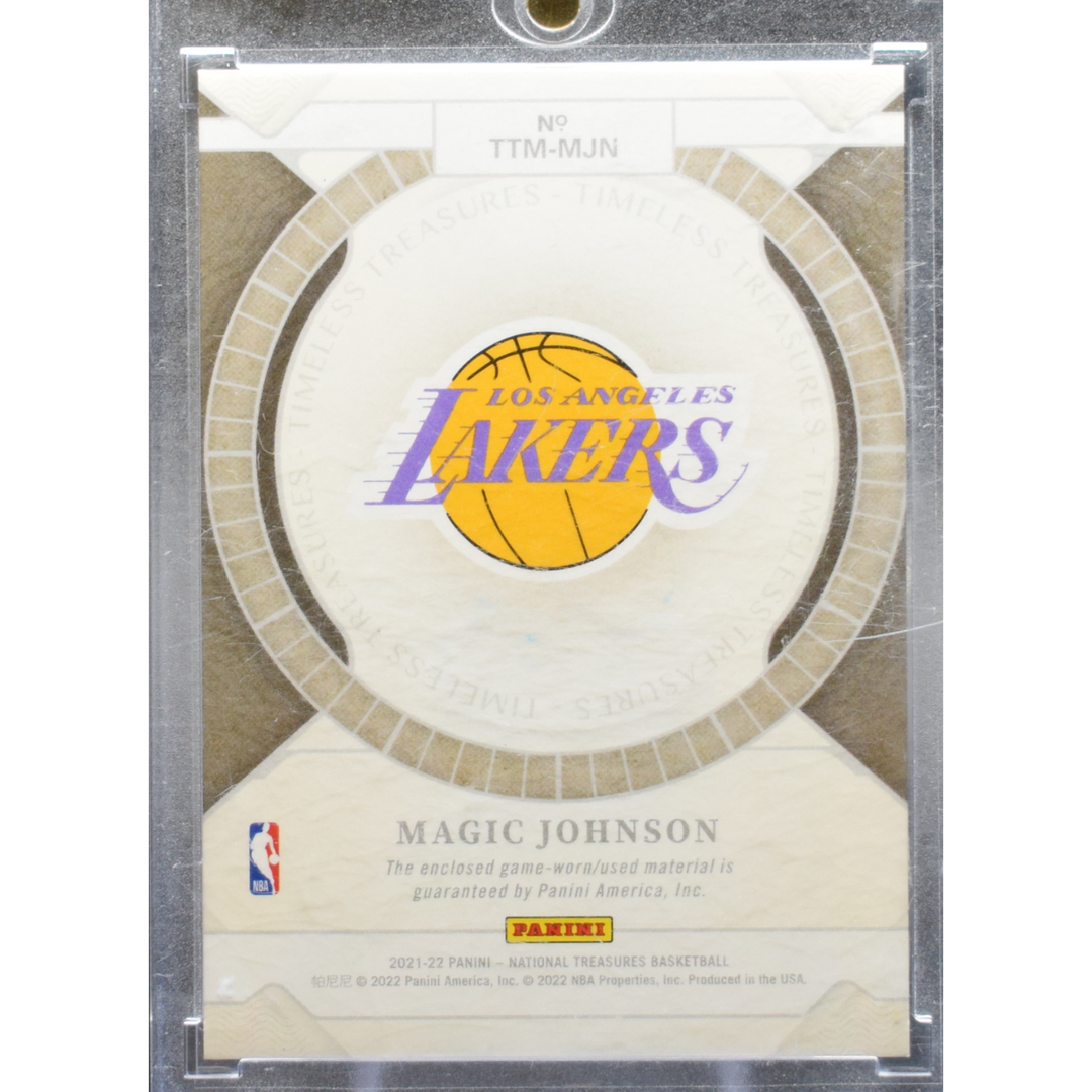 2021 Panini National Treasures Basketball - Magic Johnson TTM-MJN - Timeless Treasures /99