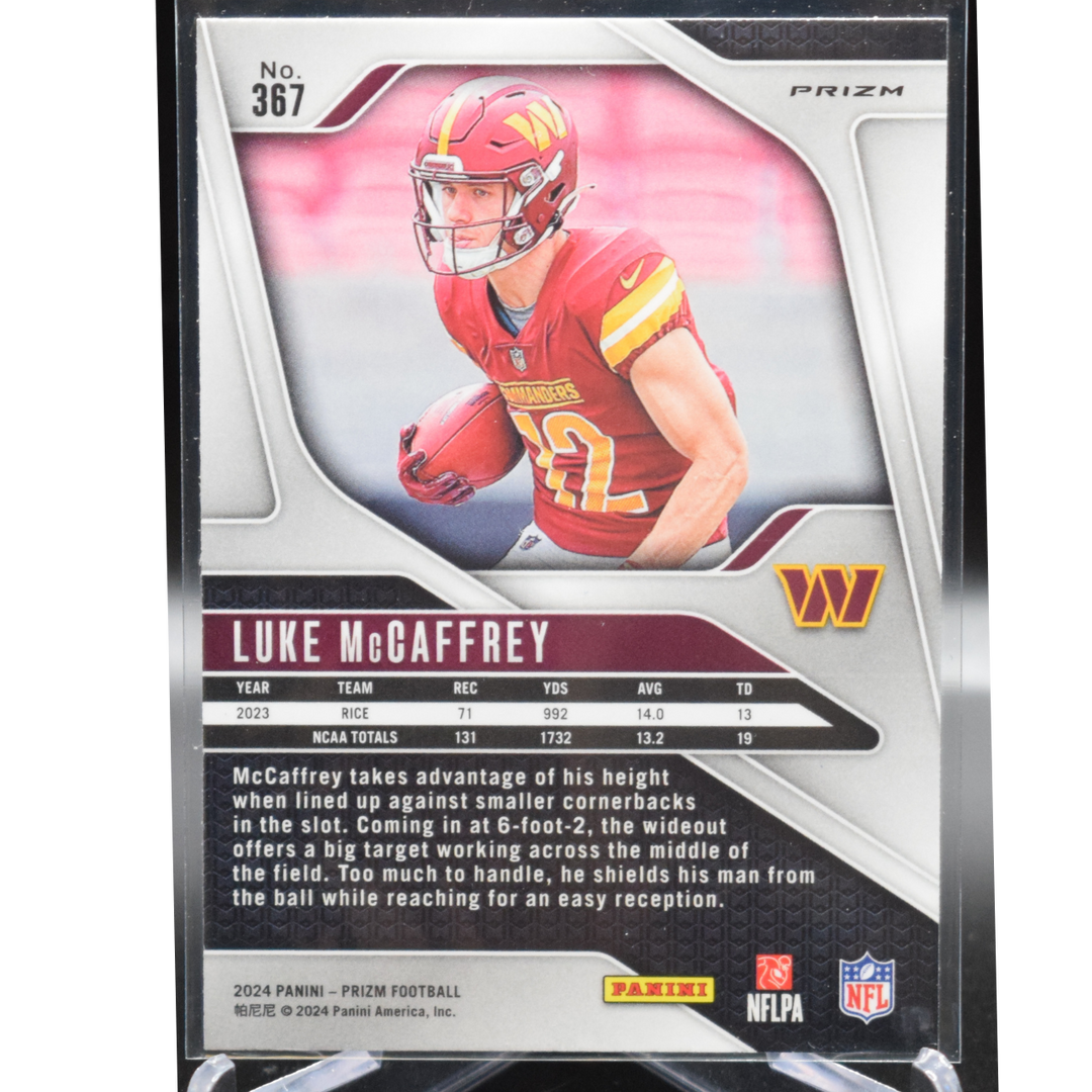 2024 Panini Prizm Football - Luke Mccaffrey 367 - Blue SSP