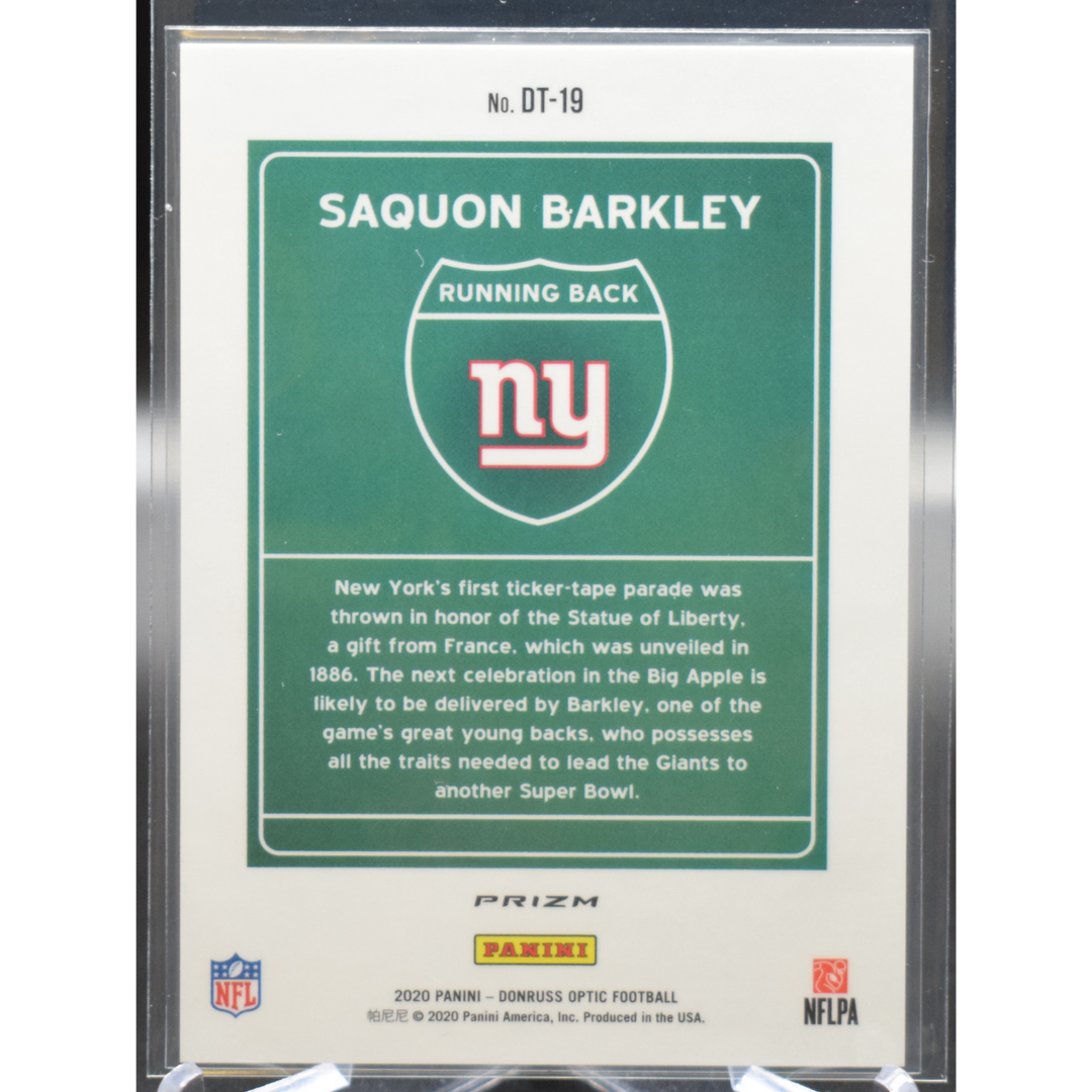 2020 Donruss Optic Football - Saquon Barkley DT-19 - Downtown