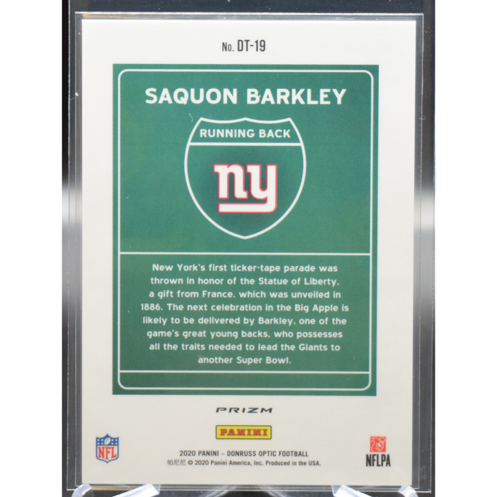2020 Donruss Optic Football - Saquon Barkley DT-19 - Downtown