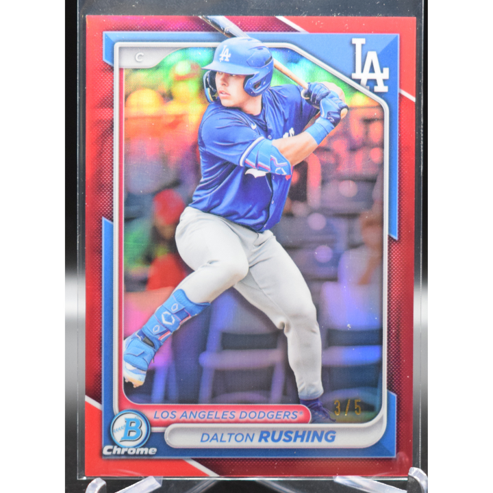 2024 Topps Bowman Chrome - Dalton Rushing BDC-46 - Red /5