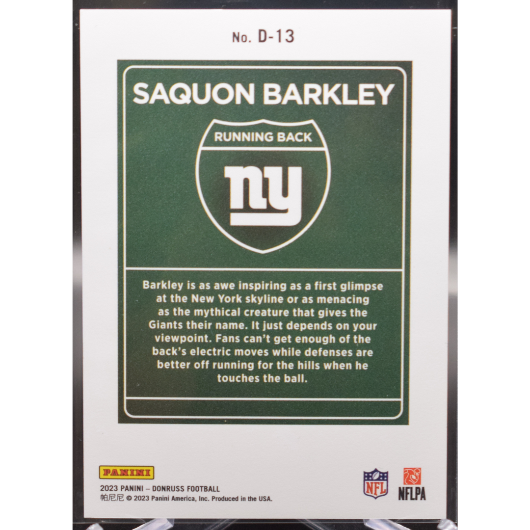 2023 Donruss Football - Saquon Barkley D-13 - Downtown