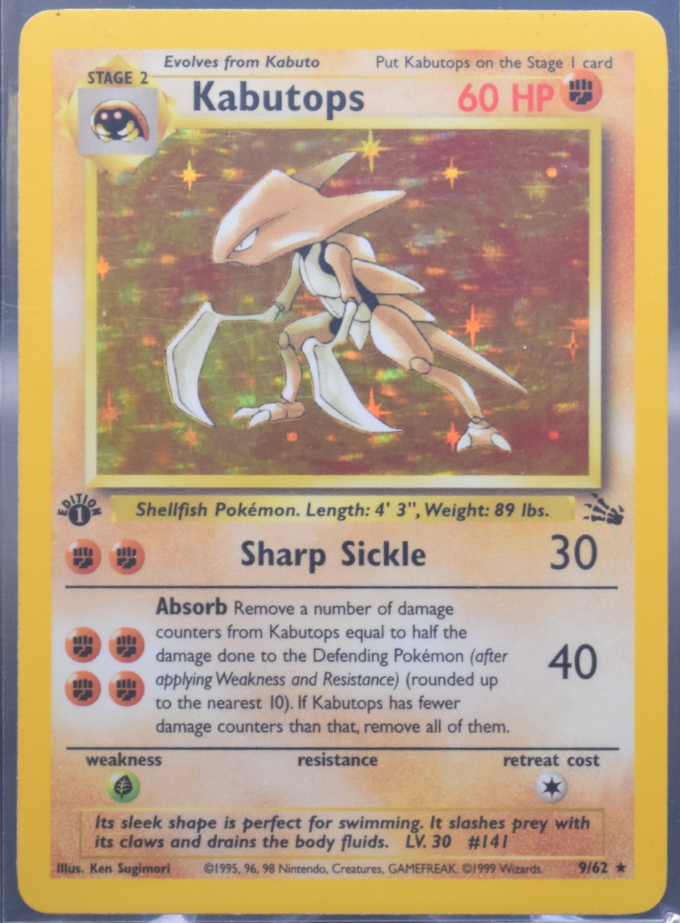Kabutops (9) - Fossil (FO) - 1st Edition Holofoil