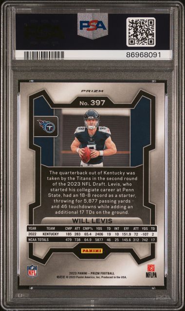 2023 Panini Prizm - Will Levis 397 - Silver - PSA 10