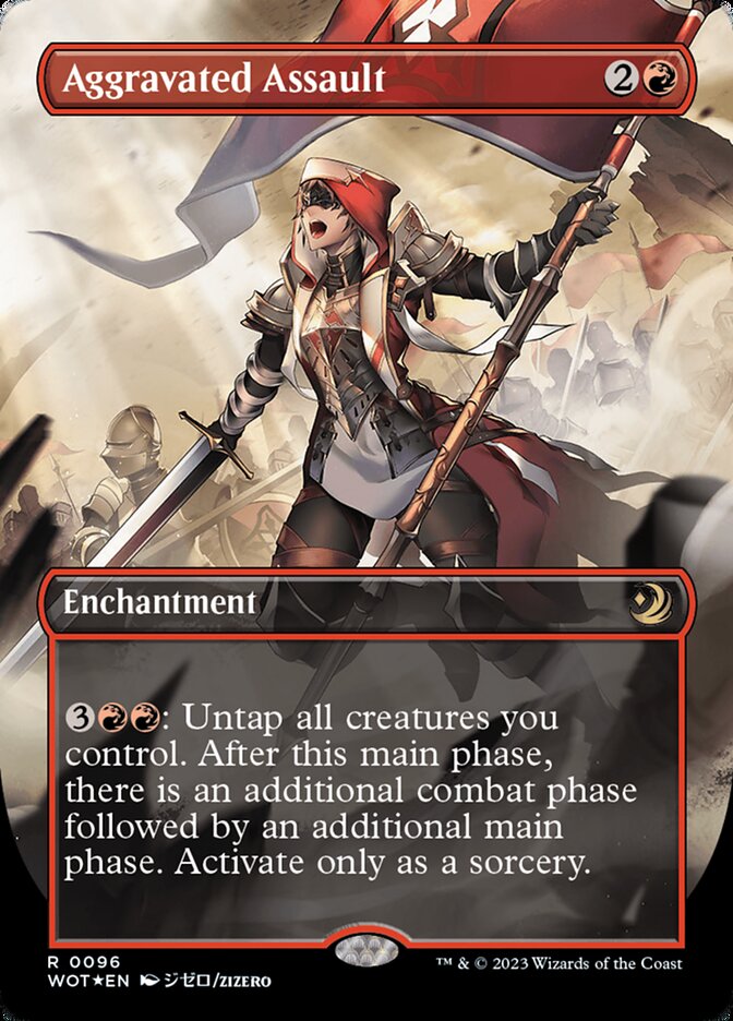 Aggravated Assault (Anime Borderless) - Wilds of Eldraine: Enchanting Tales (WOT)