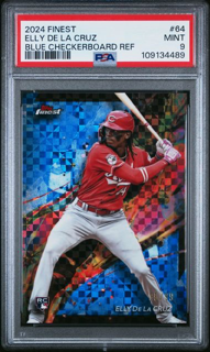 2024 Topps Finest Baseball - Elly De La Cruz 64 - Blue Checkerboard /99- PSA 9