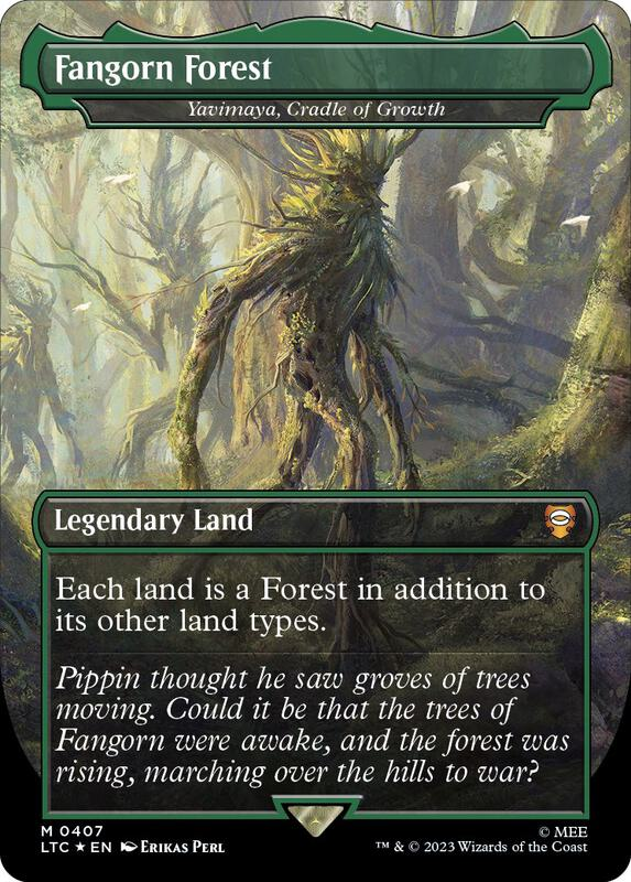 Fangorn Forest - Yavimaya, Cradle of Growth (Borderless) (Surge Foil) - Commander: The Lord of the Rings: Tales of Middle-earth (LTC)